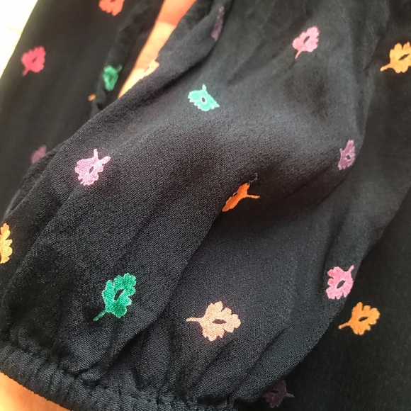 American Eagle Outfitters Cold Shoulder Leaf Midi Dress Size Small - Picture 11 of 13